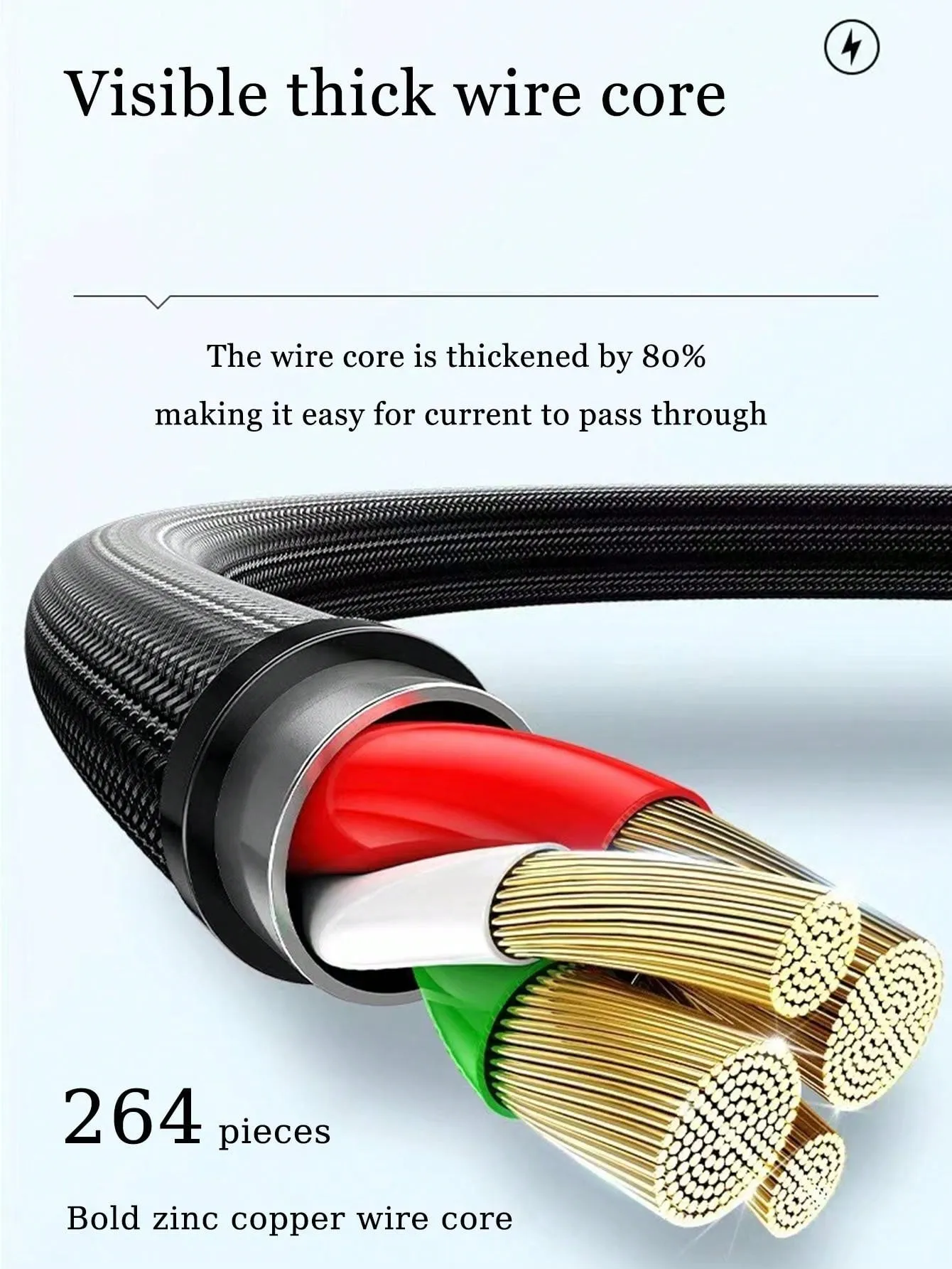 1 Pc 5A 66W 3-In-1 Super Fast Charging Woven Data Cable, Suitable For Mainstream Brand Devices Such As Huawei/Xiaomi/Samsung/OPPO.