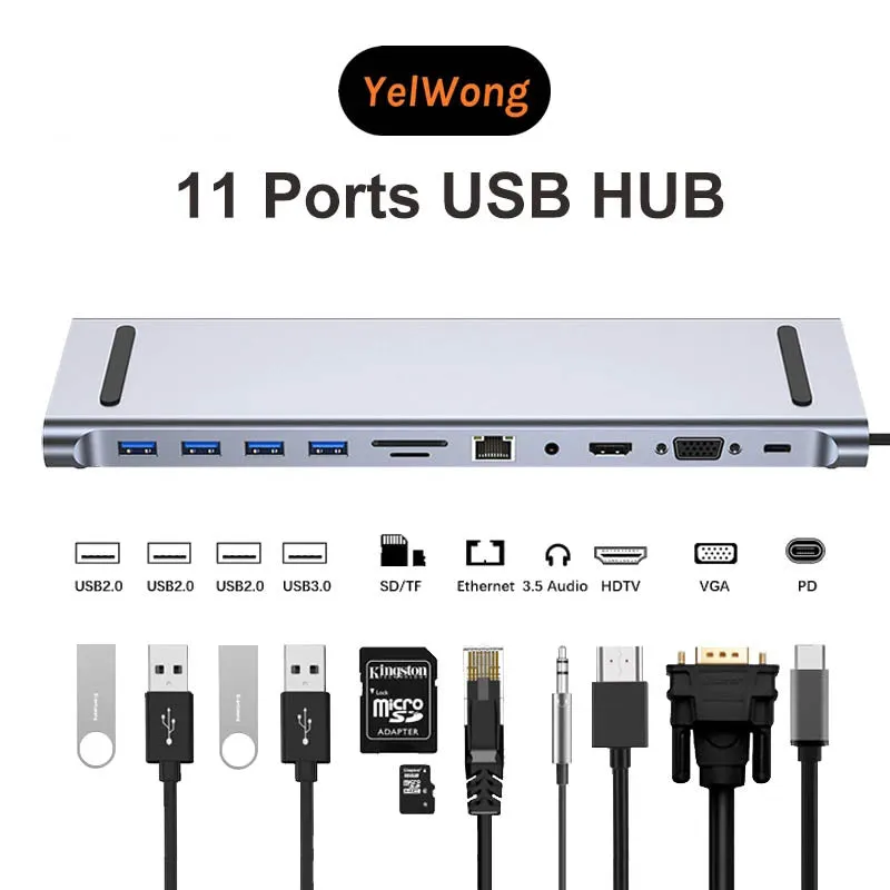 11-in-1 Dock USB C Hub