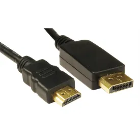 1M Disp Port M-Hdmi M Black