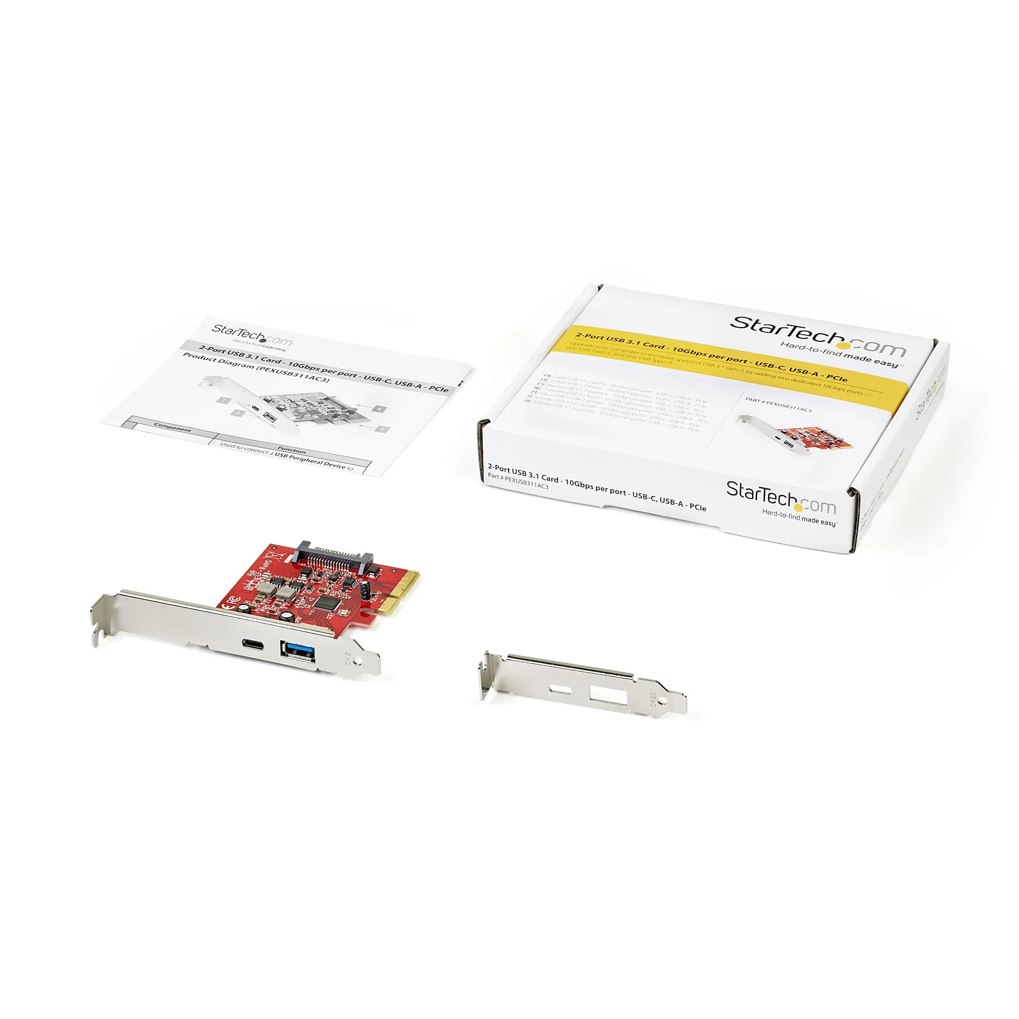 2-Port 10Gbps Usb-A/Usb-C Pcie