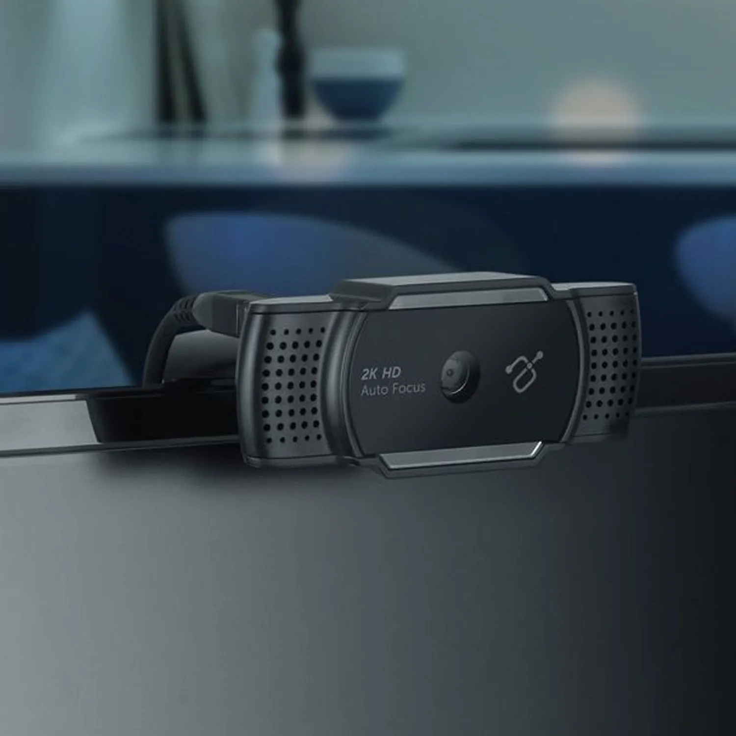 Aluratek Ultra 2K HD Webcam with Dual Stereo Noise Cancelling Mics