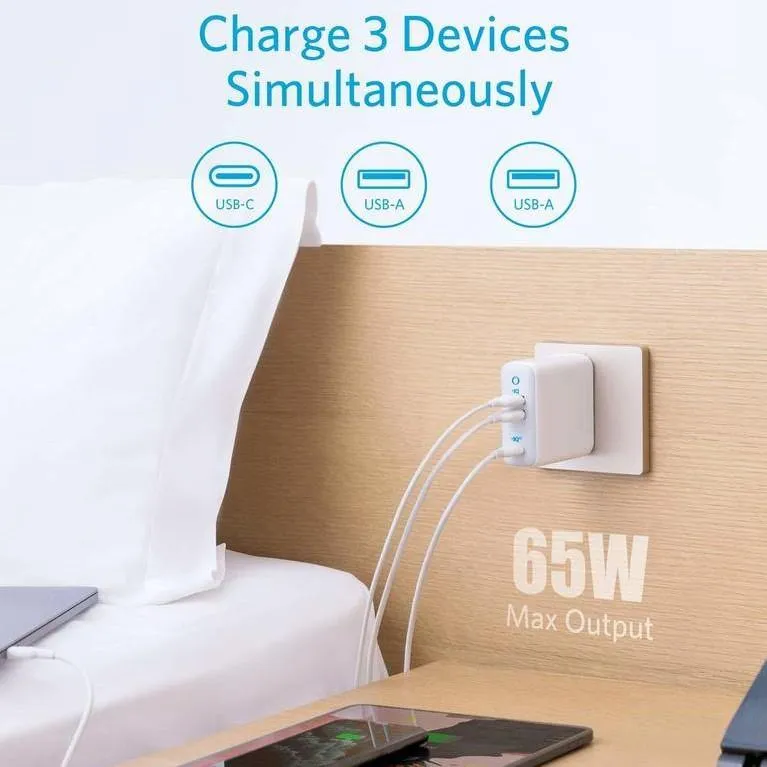 Anker PowerPort III 3-Port 65W Elite Charger (A2034K11)