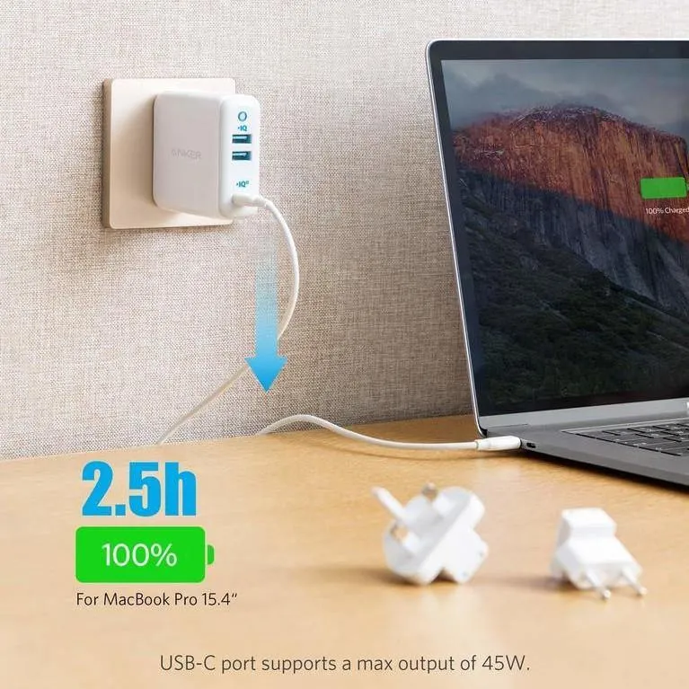 Anker PowerPort III 3-Port 65W Elite Charger (A2034K11)