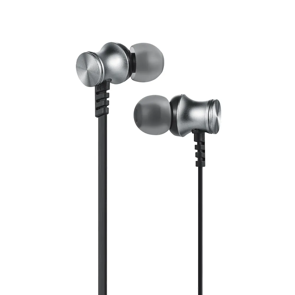 AXL AEP-20 Metal Flat wire Earphones with in-line Mic and High Bass for Comfort Fit (Blue/Grey)