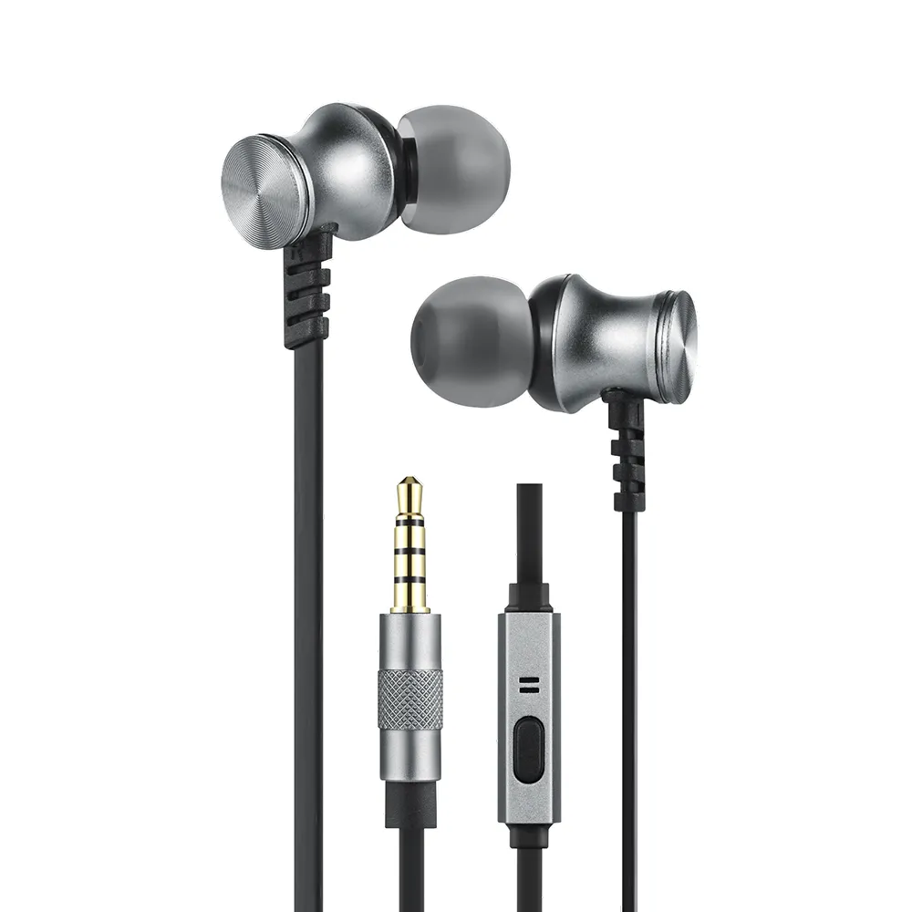 AXL AEP-20 Metal Flat wire Earphones with in-line Mic and High Bass for Comfort Fit (Blue/Grey)