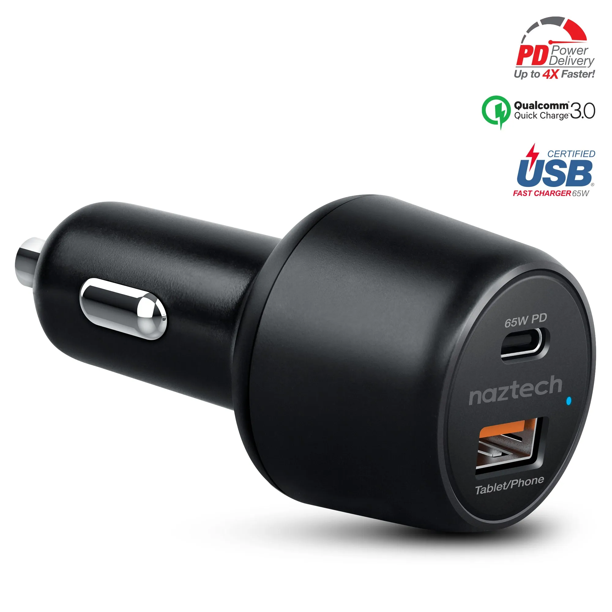 Charger Power Adapter #219 =  SpeedMax65 65W USB-C PD   USB Laptop Car Charger with Quick Charge 3.0