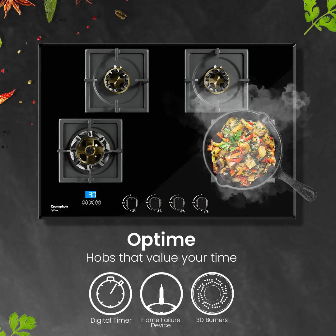 Crompton OpTime Gas Hob 78cm 4 burner