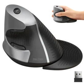 Delton S22 Ergonomic Vertical Wireless Mouse with USB Dongle Right Handed Computer Pointing Device