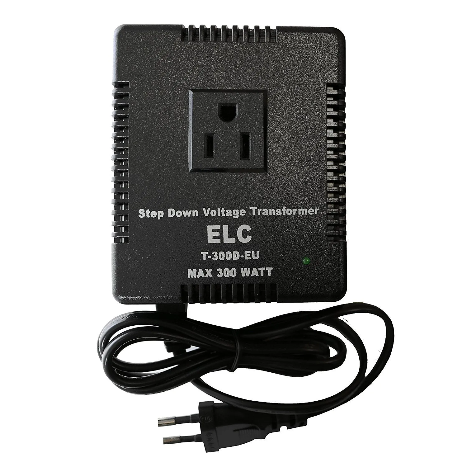 ELC 300 Watt Voltage Converter Transformer Heavy Duty Compact - Step Down - 220/240 to 110/120 Volt - Light Weight - Travel - For Hair Straightener, Toothbrush, TVs, Laptops, Chargers