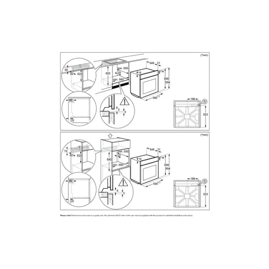 Electrolux KOAAS31X 60cm 70L UltimateTaste 900 Built-In Single Oven