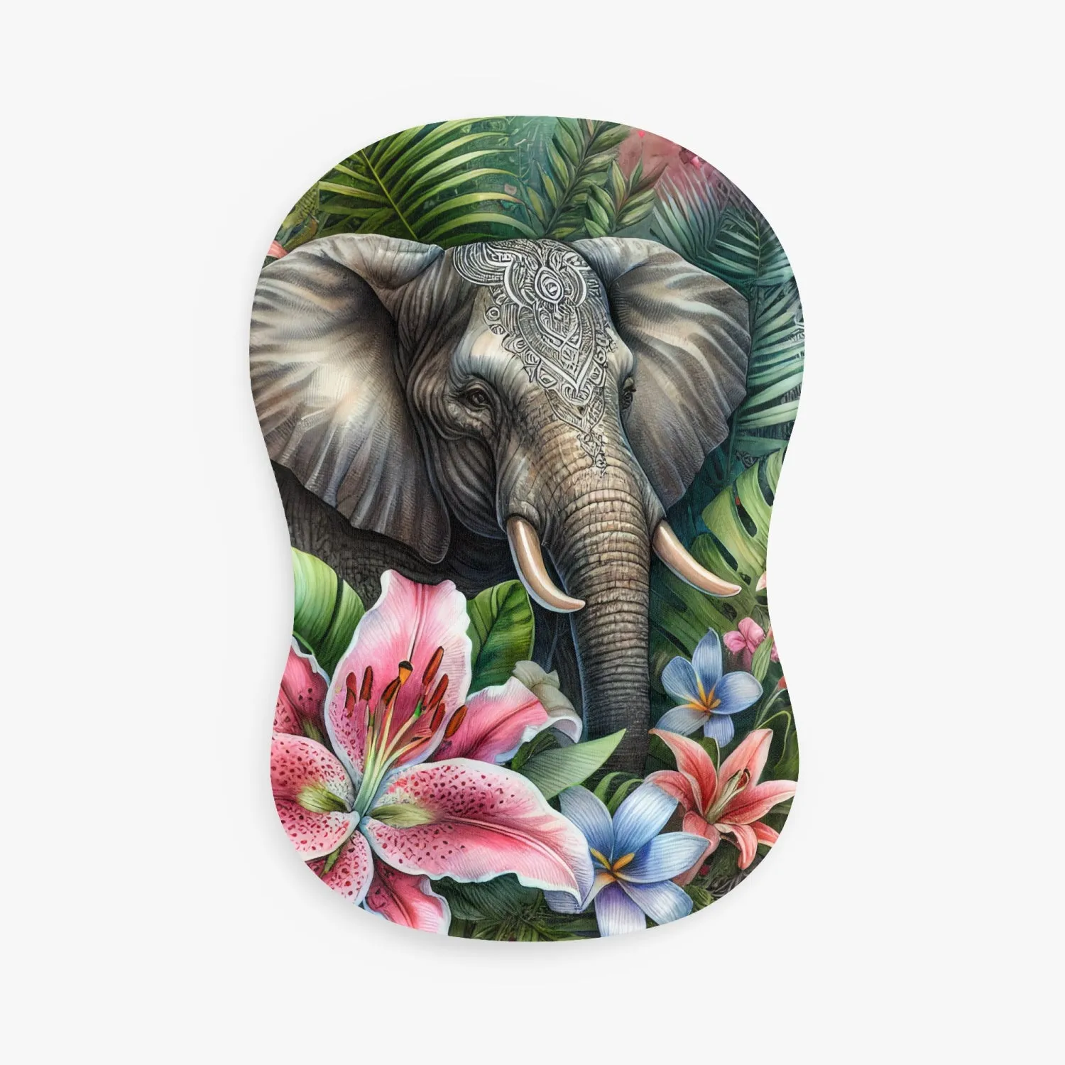 Elephant Jungle Mouse Pad with Wrist Rest