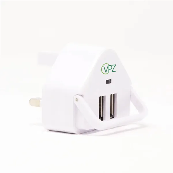 Fast-Charge E-Cigarette Charger (Dual USB, UK Plug)