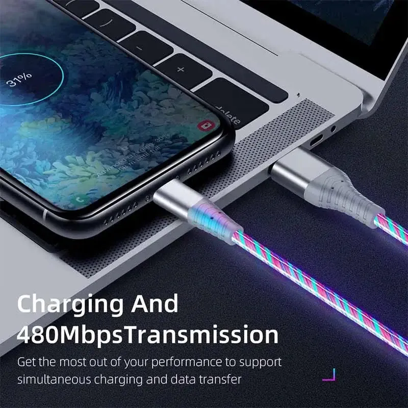 Fast Charging LED USB C Cable