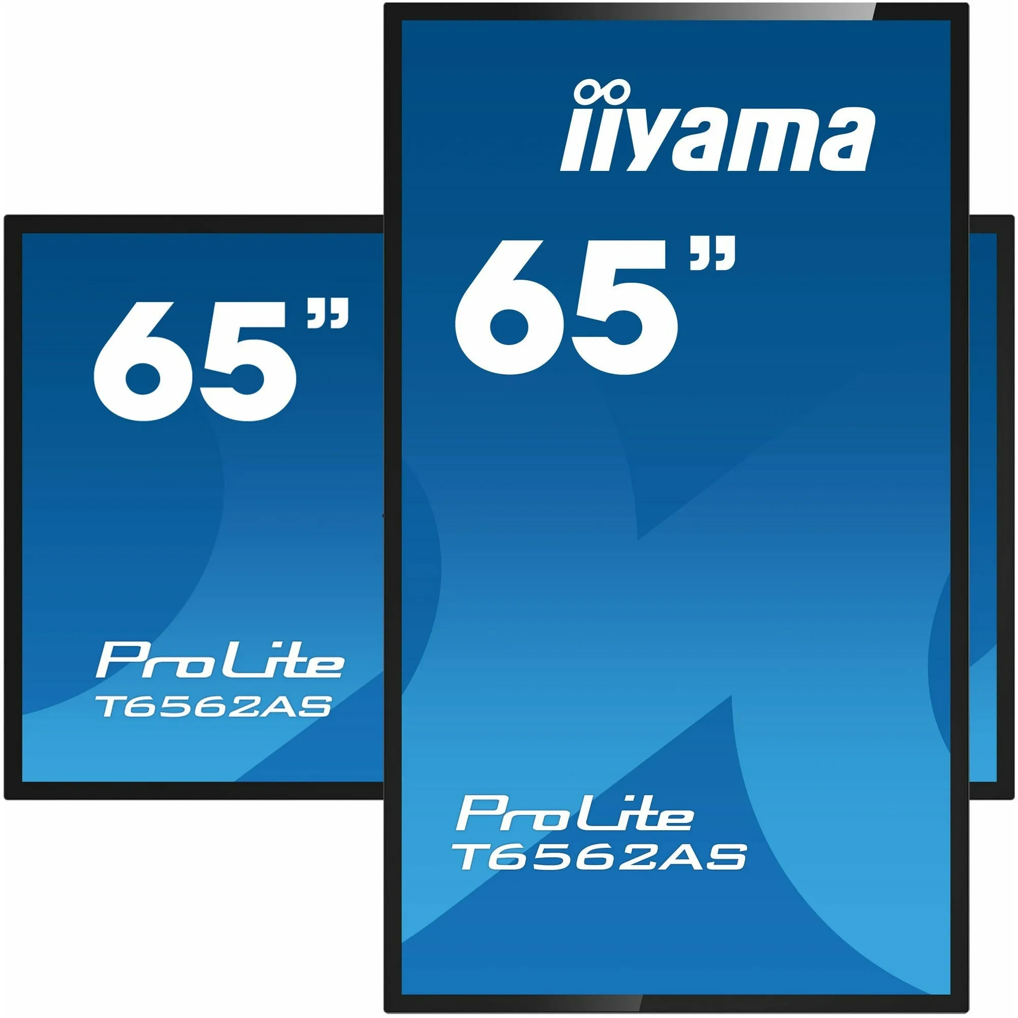 iiyama ProLite T6562AS-B1 65" VA 4K UHD Projective Capacitive 20pt Touchscreen with Palm Rejection Edge to Edge Glass Design