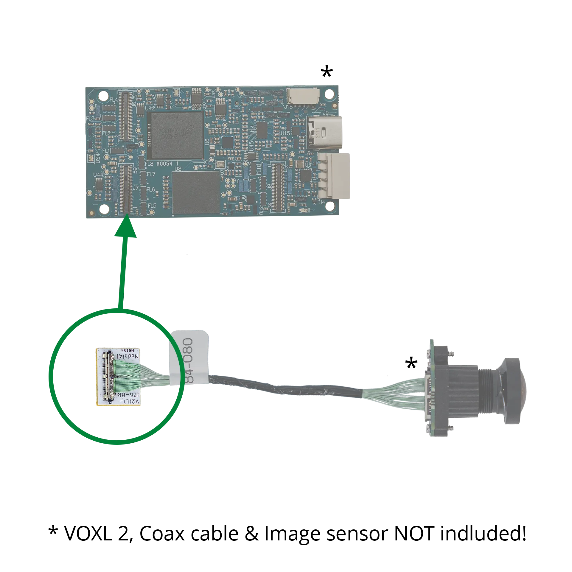 Image Sensor Micro-coax Adapter for VOXL 2 (MDK-M0155-1)