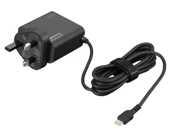 Lenovo - Usb-C Power Adapter - Ac 100-240 V - 65 Watt - United Kingdom - Black