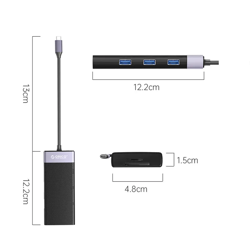 Orico 10 Port Usb-C| Pd87W | 1X Usb3 | 2X Usb2 | Hdmi | Vga | Rj45 100Mbps | Sd And Tf Card Reader| 3.5Mm Audio Port