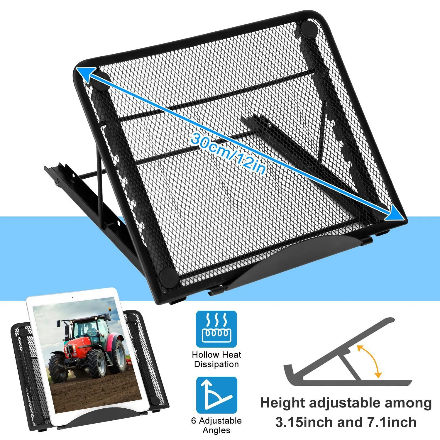 Portable Foldable Laptop Stand with Adjustable Angles