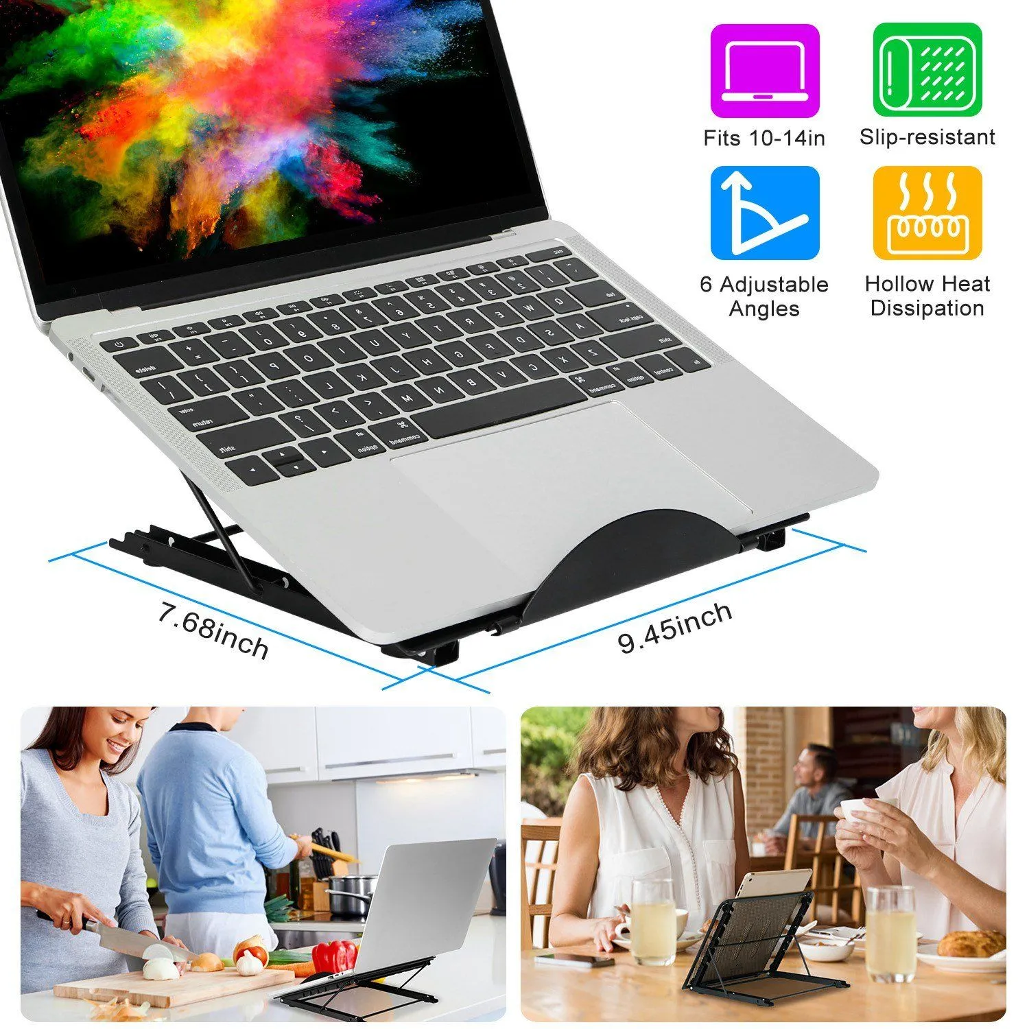 Portable Foldable Laptop Stand with Adjustable Angles