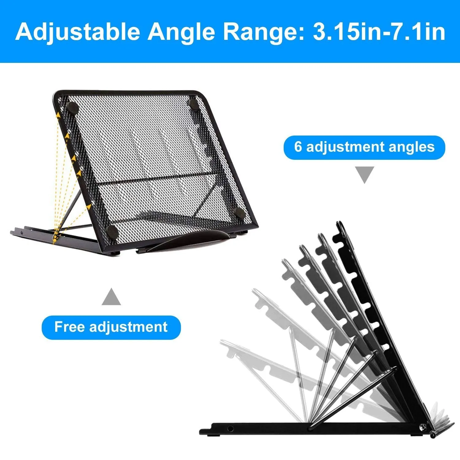 Portable Foldable Laptop Stand with Adjustable Angles