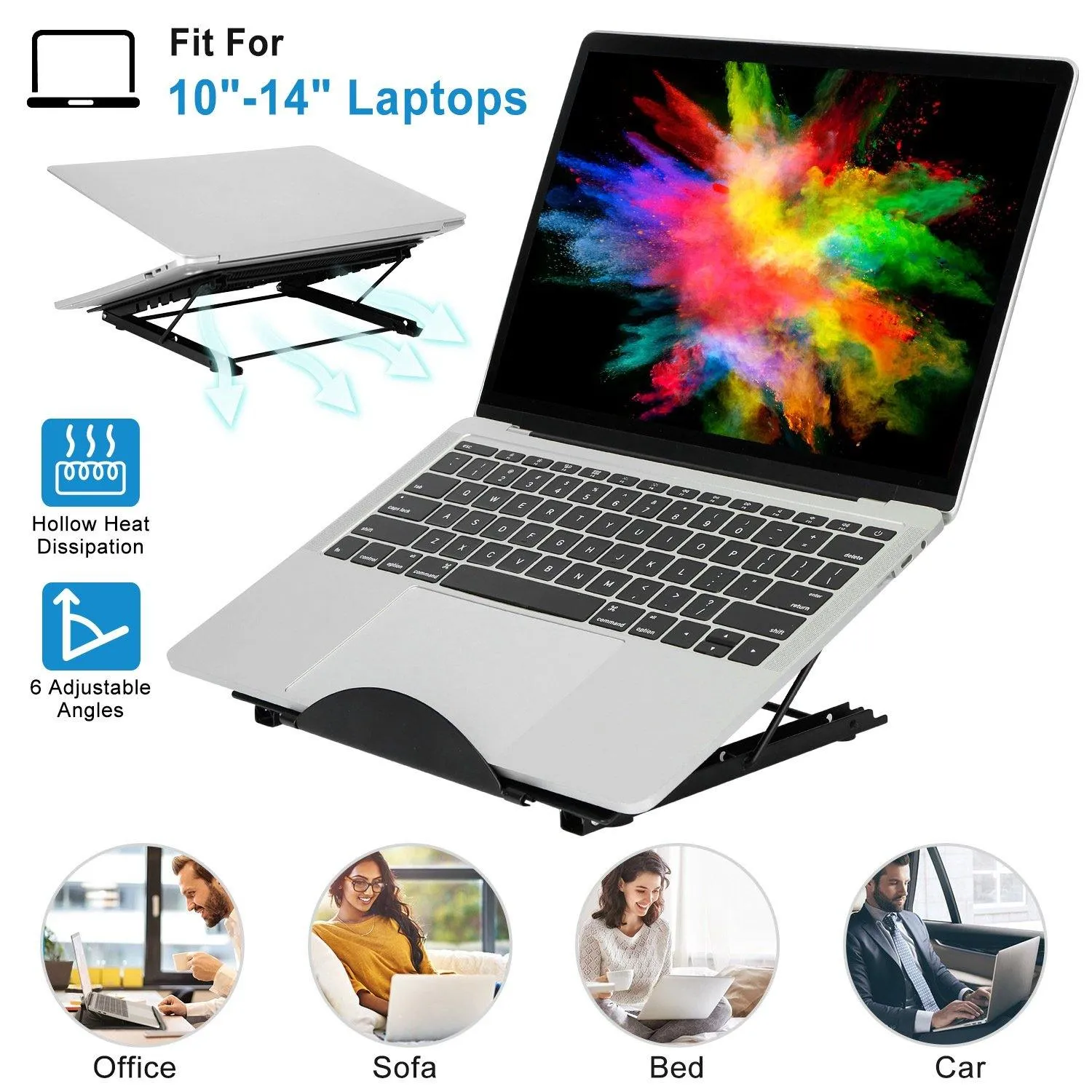 Portable Foldable Laptop Stand with Adjustable Angles