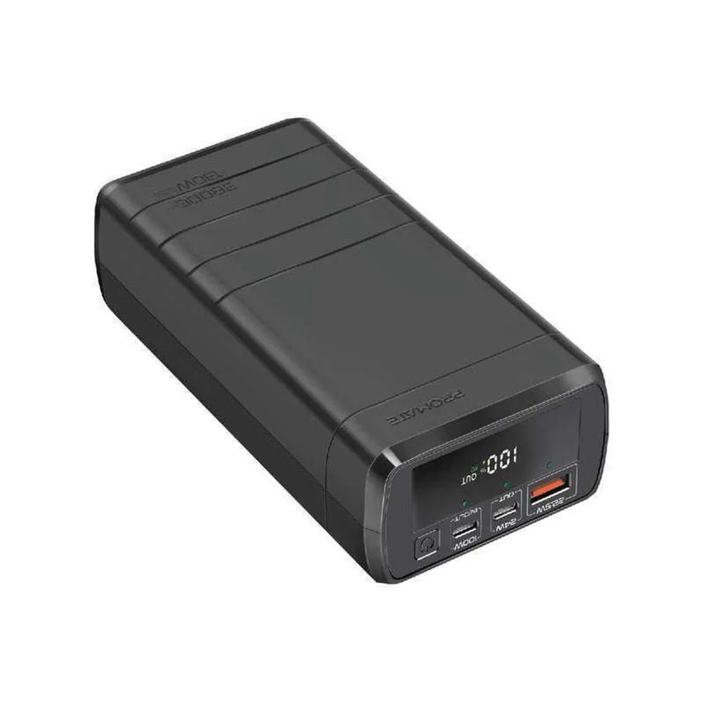 Promate 38000mAh Power Bank 130W Power Delivery.