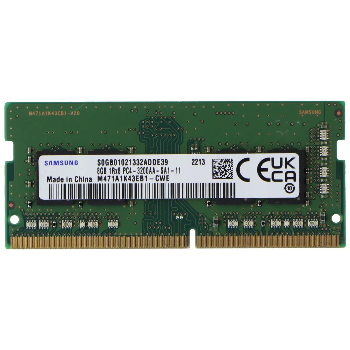 Samsung (8GB) DDR4 1Rx8 PC4-3200AA Laptop RAM Memory M471A1K43EB1-CWE