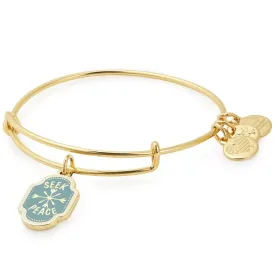 Seek Peace Charm Bangle