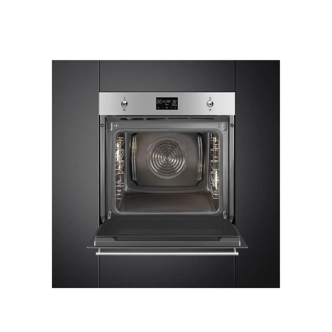 SMEG SOP6302TX 68L Thermo-ventilated Built-in Multifunctional Oven with Pyrolytic Cleaning