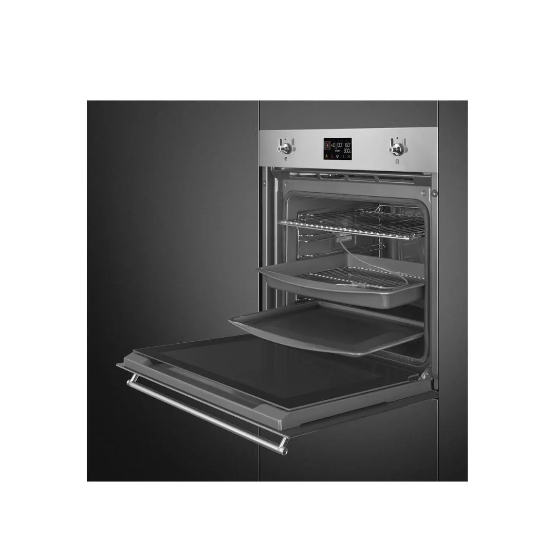 SMEG SOP6302TX 68L Thermo-ventilated Built-in Multifunctional Oven with Pyrolytic Cleaning