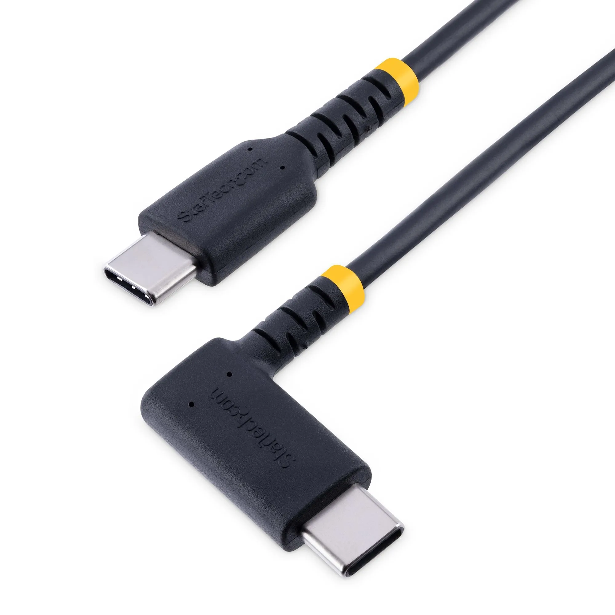 Startech.Com 3Ft (1M) Usb C Charging Cable Right Angle, 60W Pd 3A, Heavy Duty Fast Charge Usb-C Cable, Usb 2.0 Type-C, D