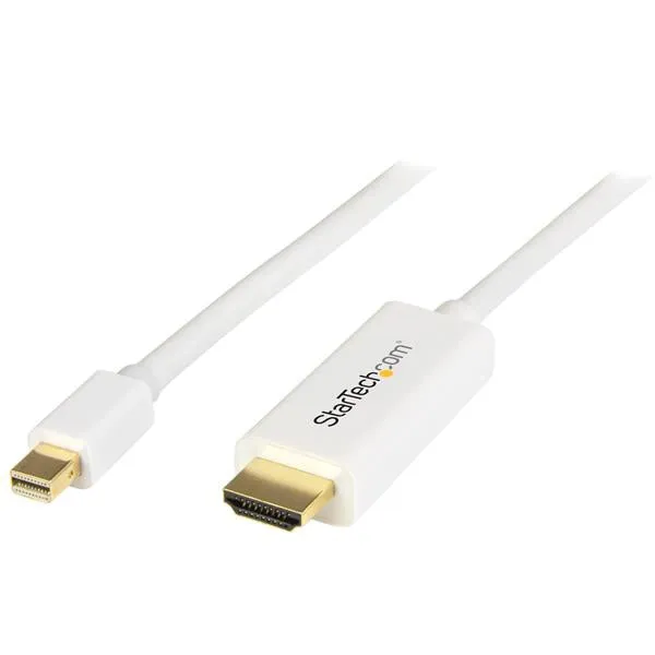 Startech.Com Mini Displayport To Hdmi Converter Cable - 3 Ft (1M) - Mdp To Hdmi Adapter With Built-In Cable - (M / M) Ul