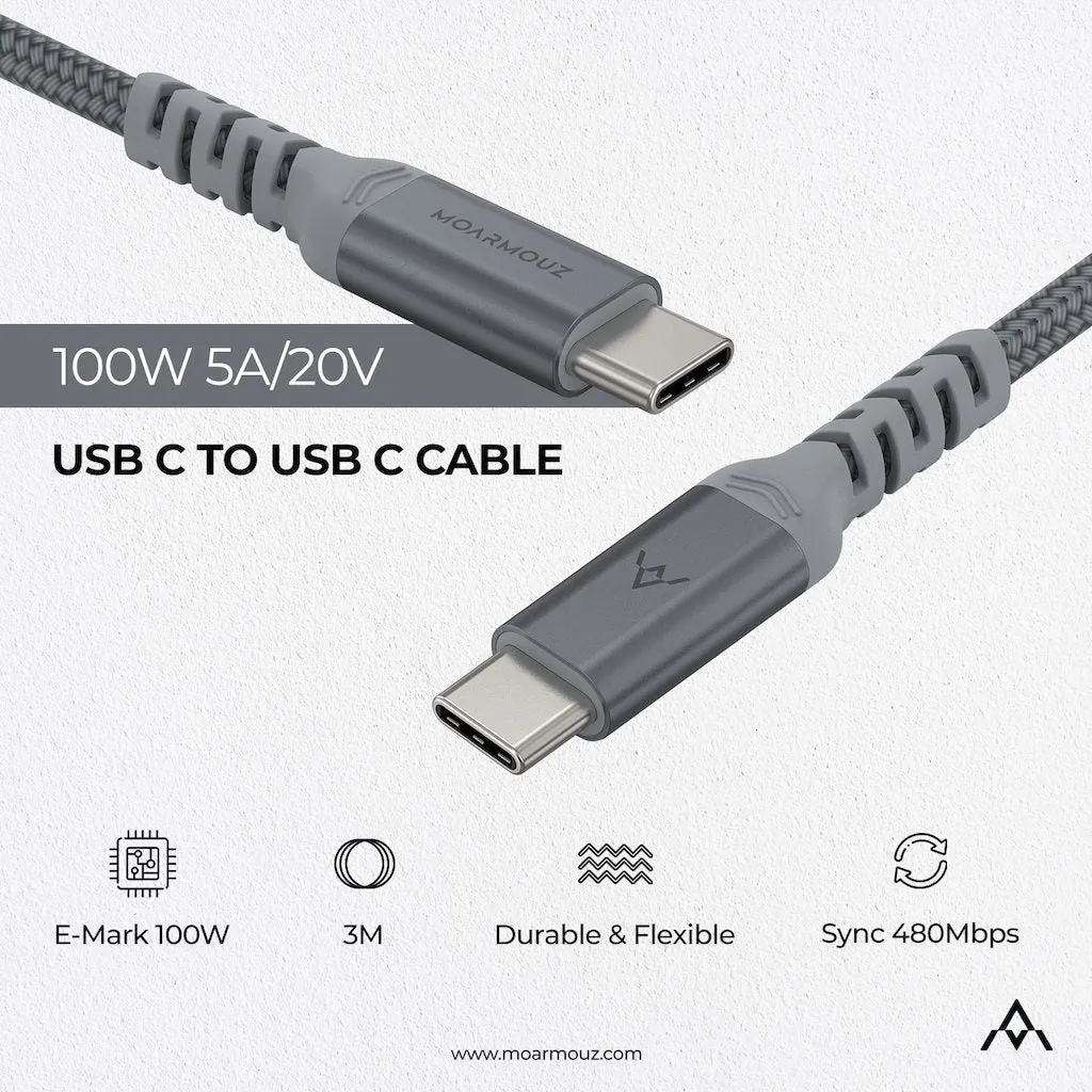 USB Type-C to USB-C 100W Charging Cable