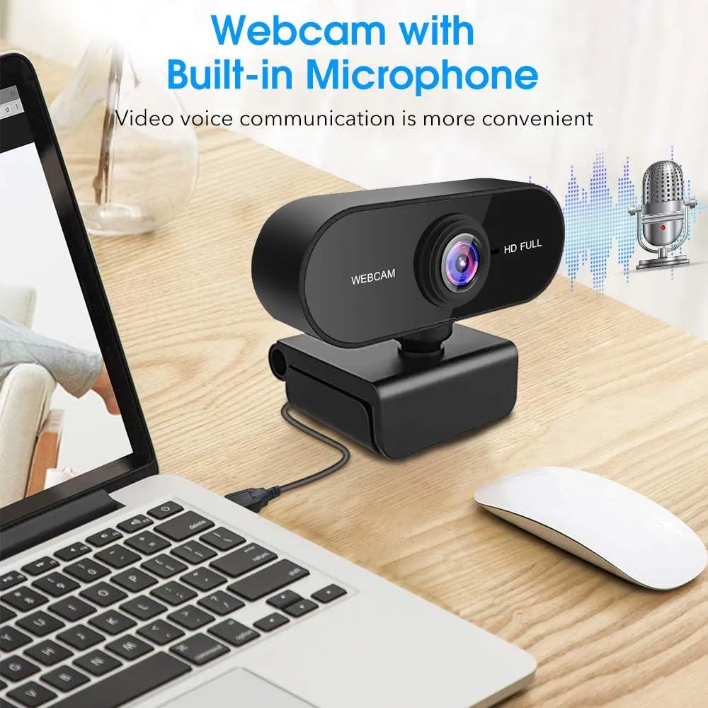 Webcam for PC with Microphone - 1080P HD